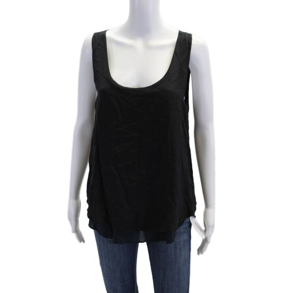 Rag & Bone Womens Sleeveless Round Neck Lined Tank Top Solid Blue Size 6